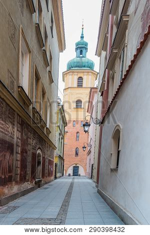Street In Old Town Of Warsaw, Poland
