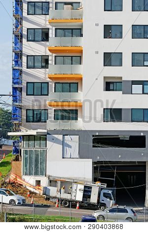 Gosford, New South Wales, Australia - March 8, 2019: Construction And Building Progress On New Home 