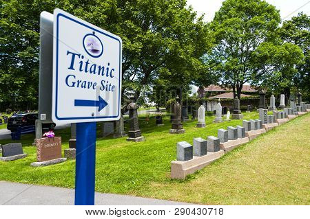 Halifax, Canada - July 2, 2017: Fairview Lawn Cemetery Is A Final Resting Place For Victims Of The T