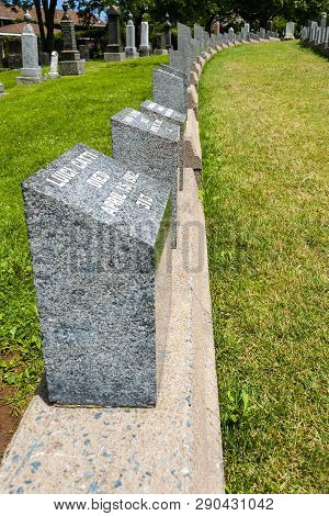 Halifax, Canada - July 2, 2017: Fairview Lawn Cemetery Is A Final Resting Place For Victims Of The T