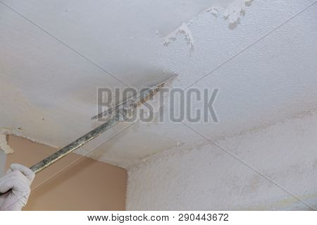 Apartment Repair Wall Plaster Pattern For Texture Popcorn Ceiling Removet