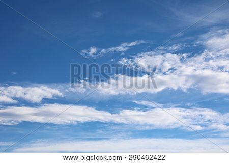 Background Of Blue Sky And More White Clouds