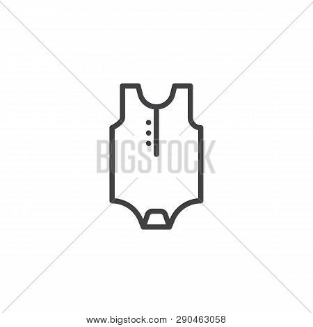 Baby Bodysuit Clothes Line Icon. Linear Style Sign For Mobile Concept And Web Design. Baby Onesie Ou