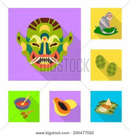 Vector Design Of Travel And Tourism Symbol. Set Of Travel And Island Vector Icon For Stock.