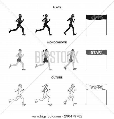 Isolated Object Of Sport  And Winner Icon. Collection Of Sport  And Fitness  Vector Icon For Stock.