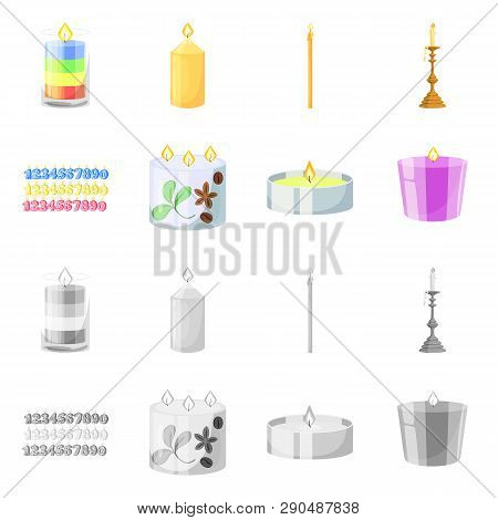 Vector Design Of Relaxation And Flame Logo. Set Of Relaxation And Wax Vector Icon For Stock.