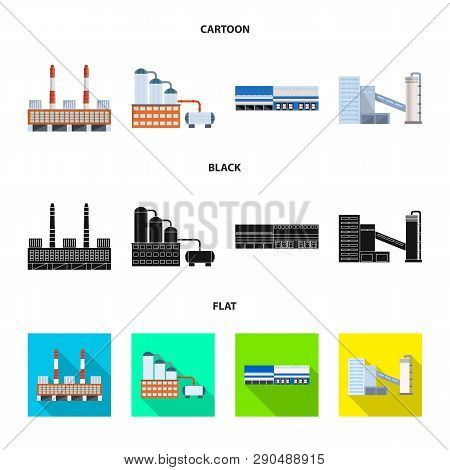 Vector Illustration Of Production And Structure Sign. Collection Of Production And Technology Vector