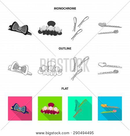 Vector Design Of Beauty And Fashion Logo. Set Of Beauty And Female Stock Vector Illustration.