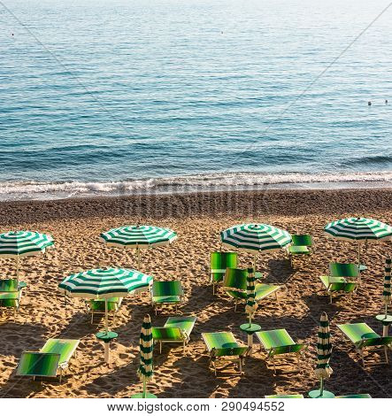 Beautiful Tyrrhenian Sea Coastline And Beach Landscape.  Cilento And Vallo Di Diano National Park, S