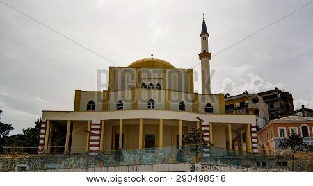 Exterior View To Fatih Mosque In Durres In Albania