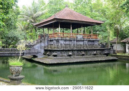 Bali, Indonesia- 23 Feb 2019: View Of Pura Tirta Empul In Bali Indonesia. The Temple Compound Consis