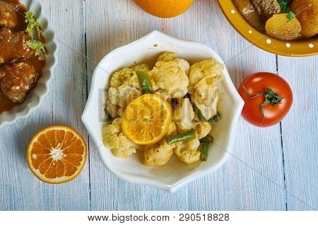 Moroccan  Cauliflower With Preserved Mandarinas