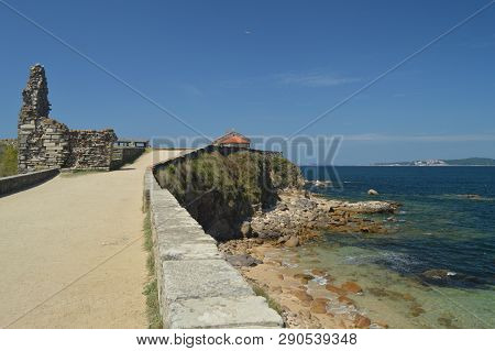 Hermitage Of Our Lady Of The Lanzada And A Church Completely Collapsed By Its Side In Noalla. Nature