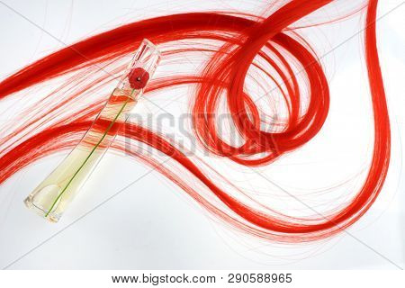 Prague, Czech Republic- January 22, 2019. Perfume KENZO bottle on white background.  Kenzo Flower Perfume