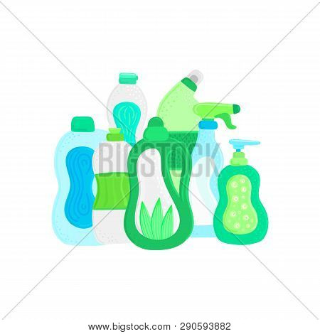 Eco Friendly Household Cleaning Supplies. Natural Detergents. Products For House Washing. Non Chemic