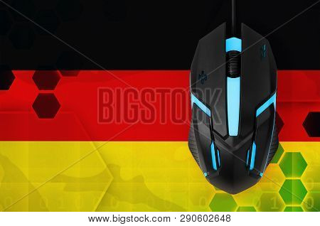 Germany Flag  And Computer Mouse. Concept Of Country Representing E-sports Team