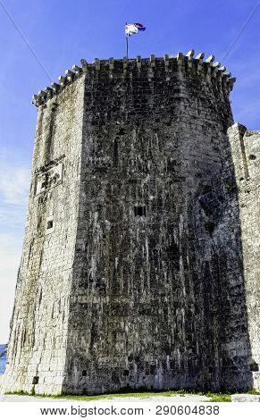 Trogir, Dalmatia, Croatia - October 29: Fortress Kamerlengo In Historic City Of Trogir On October 29