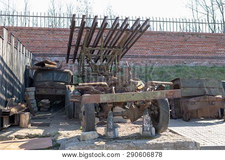Torun, Kujawskopomorskie / Poland - March, 20, 2019: An Old Dilapidated Car For Transporting Katyush