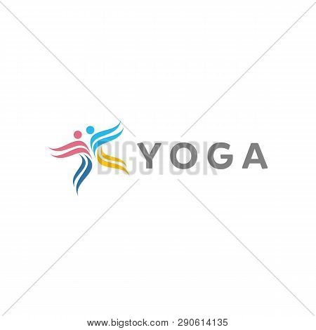 Vector Logo Social Or Yoga Vector, People Symbol