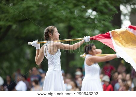 Washington, D.c., Usa - July 4, 2018, The National Independence Day Parade, The Barstow High School 