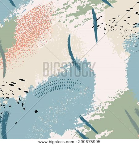 Green Blue Otange Fluid Art. Applicable For Design Cover, Presentation, Invitation, Flyer, Annual Re