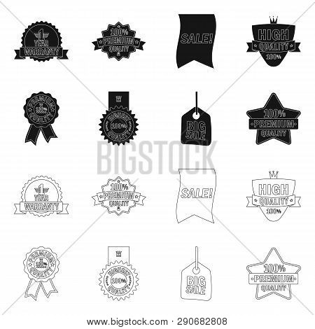 Vector Illustration Of Emblem And Badge Logo. Set Of Emblem And Sticker Vector Icon For Stock.