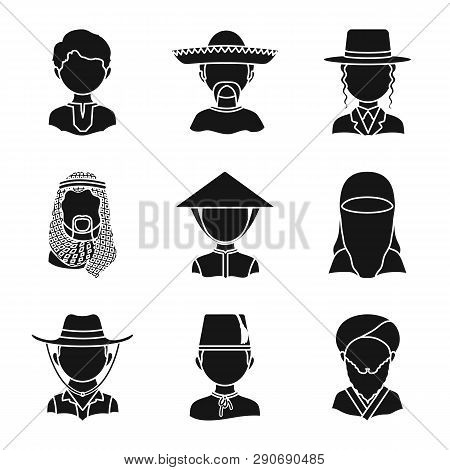 Vector Design Of Person And Culture Icon. Collection Of Person And Race  Stock Vector Illustration.