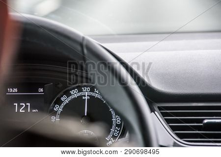 Hands On The Steering, Driving Car Over Speed Limit