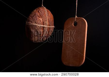 Breads Concept Of Teasty Home Food Close Up On Black Background