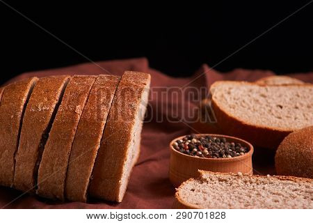 Breads Concept Of Teasty Home Food Close Up On Wooden Background