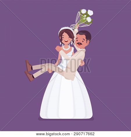 Bride Carrying Groom Vector Photo Free Trial Bigstock