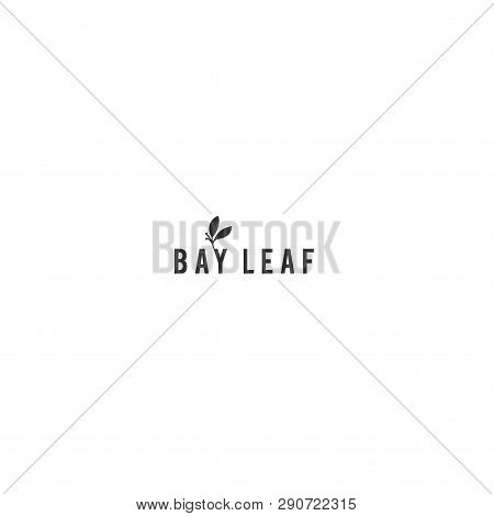 Kitchen And Food Theme Logo Template, Bay Leaf. Isolated Symbol For Business Branding And Identity, 