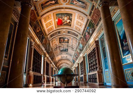 Interiors And Details Of Castle Of Fontainebleau, France