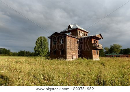 Altai Region, Russia - September 3, 2018: Abandoned Tourist Complex 