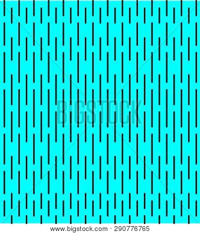 Black Strokes On Blue Background, Vector Seamless Pattern