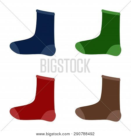 Socks. Set. Socks On A White Background. Set Of Socks. Vector Illustration. Eps 10.
