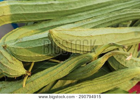 Luffa Acutangula For Cooking At Street Food