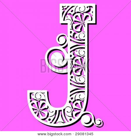 openwork อักษร อักษร J