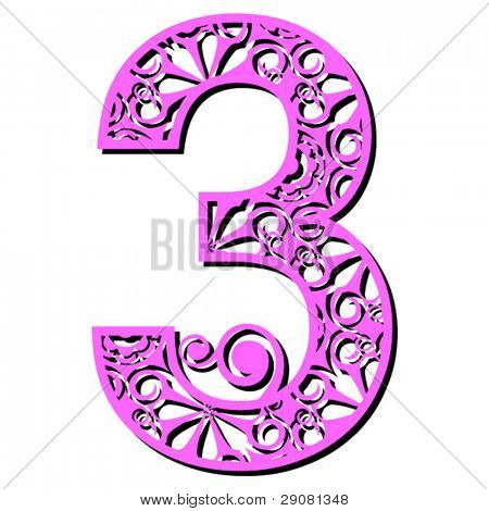 ตัวเลข openwork หมายเลข 3