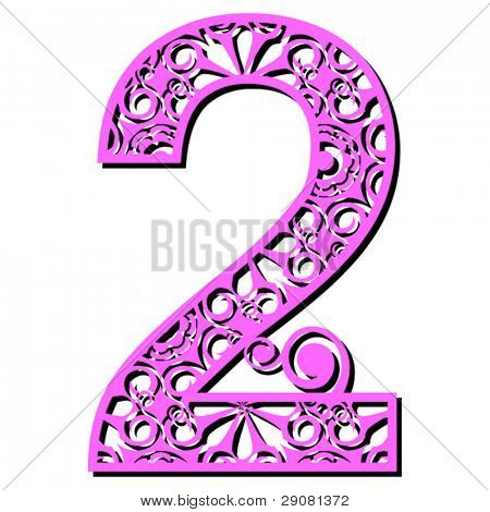 ตัวเลข openwork หมายเลขสอง