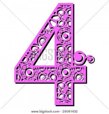 ตัวเลข openwork หมายเลข 4