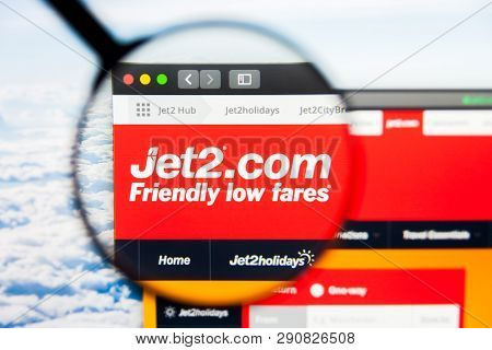 Los Angeles, California, Usa - 21 March 2019: Illustrative Editorial Of Jet2 Website Homepage. Jet2 