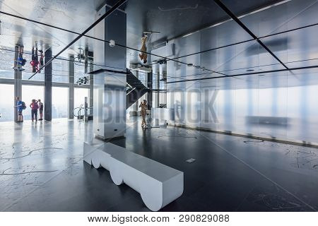 Bangkok , Thailand - 25 Feb, 2019 :interior Of Mahanakhon Building In Thailand