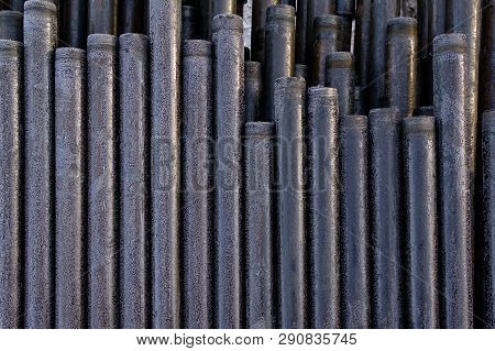 Offshore Industry Oil And Gas Production Petroleum Pipeline. Downhole Drilling Rig. Laying The Pipe 