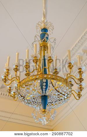 Vintage Golden Chandelier Ceiling Lighting Old Candle