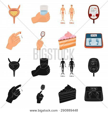 Vector Design Of Diet And Treatment  Sign. Set Of Diet And Medicine Stock Vector Illustration.