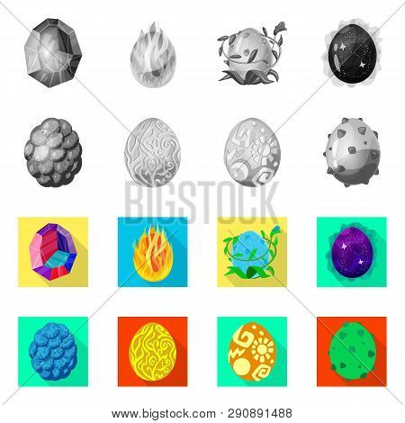 Vector Illustration Of Animal And Prehistoric Logo. Collection Of Animal And Cute  Stock Vector Illu