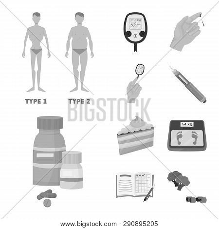 Vector Illustration Of Health And Diet Symbol. Set Of Health And Disease Stock Vector Illustration.