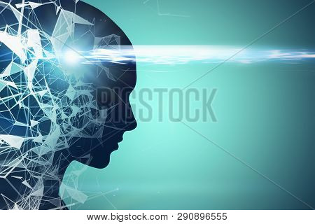 Woman Head Silhouette, Ai Concept