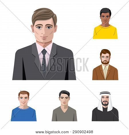 Vector Design Of Avatar And Face Logo. Collection Of Avatar And Profile Vector Icon For Stock.
